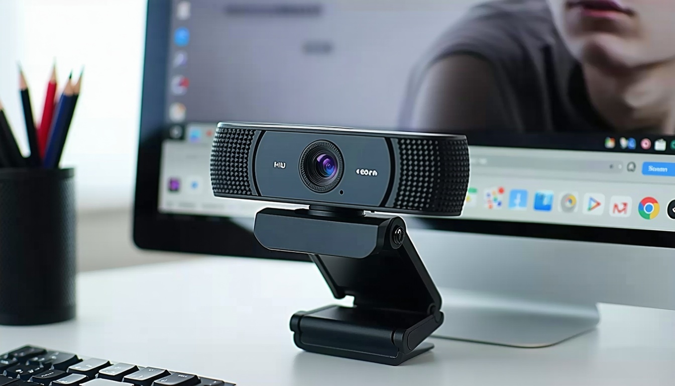 High-definition PC webcam for clear video calls